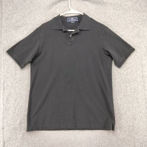 Vineyard Vines Shirt Mens Size Small Short Sleeve Black Polo 100% Cotton Preppy